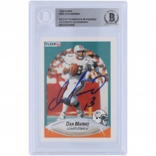 Dan Marino Miami Dolphins Autographed 1990 Fleer #244 Beckett Fanatics Witnessed Authenticated Card