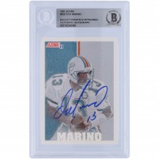 Dan Marino Miami Dolphins Autographed 1991 Score Team MVP #632 Beckett Fanatics Witnessed Authenticated Card