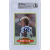 Phil Simms New York Giants Autographed 1980 Topps #225 Beckett Fanatics Witnessed Authenticated Rookie Card