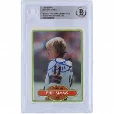 Phil Simms New York Giants Autographed 1980 Topps #225 Beckett Fanatics Witnessed Authenticated Rookie Card