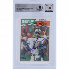 Dan Marino Miami Dolphins Autographed 1987 Topps #233 Beckett Fanatics Witnessed Authenticated 10 Card