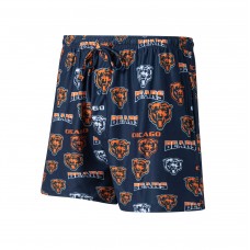 Chicago Bears Concepts Sport Breakthrough Jam Allover Print Knit Shorts - Navy