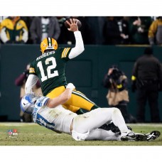 Aidan Hutchinson Detroit Lions Unsigned Fanatics Authentic Sacks Aaron Rodgers Photograph
