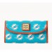 WoMiami Dolphins Dooney & Bourke Team Color Continental Clutch
