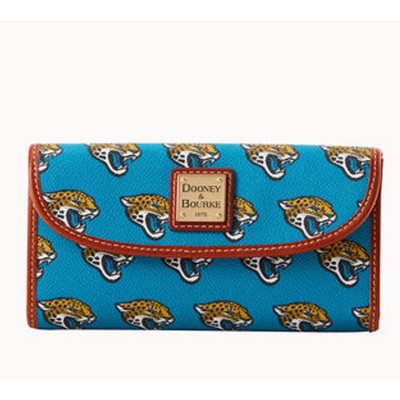 WoJacksonville Jaguars Dooney & Bourke Team Color Continental Clutch