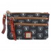 Las Vegas Raiders Dooney & Bourke Signature Triple-Zip Wristlet