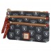 Las Vegas Raiders Dooney & Bourke Signature Triple-Zip Wristlet