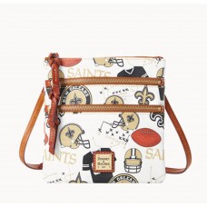 Сумка через плечо New Orleans Saints Dooney & Bourke Game Day Triple-Zip