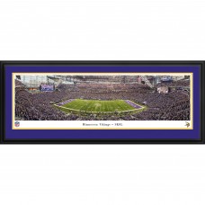 Minnesota Vikings 18 x 44 SKOL Double Mat Deluxe Frame Panoramic