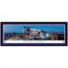 Minnesota Vikings 15 x 41.5 US Bank Stadium Single Mat Select Frame Panoramic