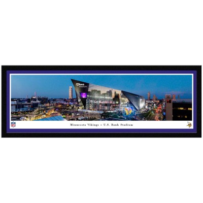 Minnesota Vikings 15 x 41.5 US Bank Stadium Single Mat Select Frame Panoramic