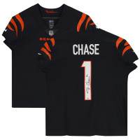 Джерси с автографом Ja'Marr Chase Cincinnati Bengals Fanatics Authentic Nike Black Elite