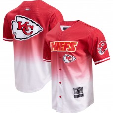 Kansas City Chiefs Pro Standard Ombre Mesh Button-Up Shirt - Red/White