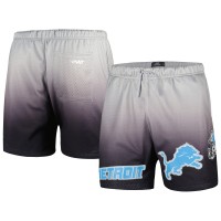 Detroit Lions Pro Standard Ombre Mesh Shorts - Black/Gray