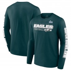 Philadelphia Eagles Super Bowl LVII Star Trail Long Sleeve T-Shirt - Midnight Green