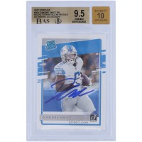 DAndre Swift Detroit Lions Autographed 2020 Panini Donruss Rated Rookie #309 Beckett Fanatics Witnessed Authenticated 9.5/10 Rookie Card - 9.5,9.5,10,9.5 Subgrades