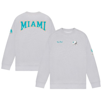 Miami Dolphins OVO Heather Gray Pullover Sweatshirt