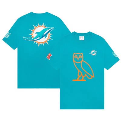 Miami Dolphins OVO Aqua Owl Logo T-Shirt