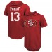 Футболка с капюшоном Brock Purdy San Francisco 49ers Majestic Threads Player Name & Number Tri-Blend Short Sleeve - Scarlet