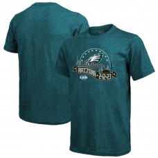 Philadelphia Eagles Majestic Threads Super Bowl LVII Tri-Blend Desert T-Shirt - Midnight Green