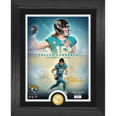 Jacksonville Jaguars Trevor Lawrence Highland Mint 13 x 16 NFL Legends Bronze Coin Photo Mint