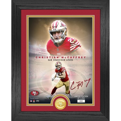 San Francisco 49ers Christian McCaffrey Highland Mint 13 x 16 NFL Legends Bronze Coin Photo Mint