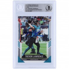 Trevor Lawrence Jacksonville Jaguars Autographed 2021 Panini Chronicles Score Update Silver #401 Beckett Fanatics Witnessed Authenticated Rookie Card