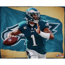 Jalen Hurts Philadelphia Eagles Fanatics Authentic 16 x 20 Photo Print - Designed and Signed by Artist Brian Konnick - Limited Edition of 25