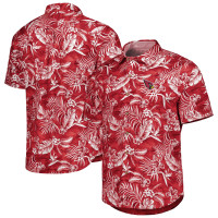 Arizona Cardinals Tommy Bahama Cardinal Aqua Lush Full-Button Shirt