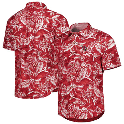 Arizona Cardinals Tommy Bahama Cardinal Aqua Lush Full-Button Shirt