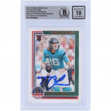 Trevor Lawrence Jacksonville Jaguars Autographed 2021 Panini Chronicles Stars & Stripes #STS-TLR Beckett Fanatics Witnessed Authenticated 10 Rookie Card