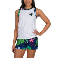 Carolina Panthers Concepts Sport Womens Roamer Knit Tank Top & Shorts Set - White