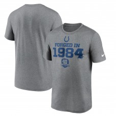 Indianapolis Colts Nike Heather Gray 40th Anniversary Legend Performance T-Shirt