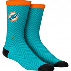 Miami Dolphins Rock Em Socks Herringbone Dress Socks