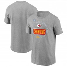 Футболка Kansas City Chiefs Nike Super Bowl LVII Champions Locker Room Trophy Collection - Gray