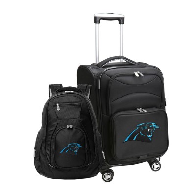 Carolina Panthers MOJO Black Softside Carry-On & Backpack Set