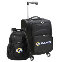 Los Angeles Rams MOJO Black Softside Carry-On & Backpack Set