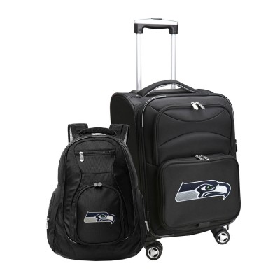 Seattle Seahawks MOJO Black Softside Carry-On & Backpack Set