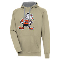 Толстовка Cleveland Browns Antigua Khaki Primary Logo Victory