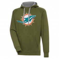 Толстовка Miami Dolphins Antigua Primary Logo Victory - Olive
