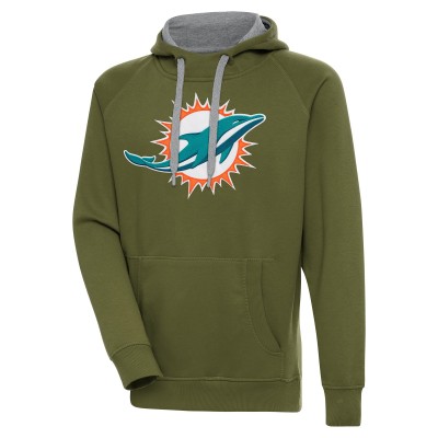 Толстовка Miami Dolphins Antigua Primary Logo Victory - Olive