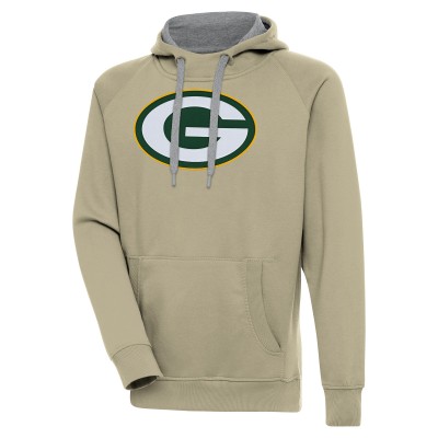 Толстовка Green Bay Packers Antigua Khaki Primary Logo Victory