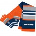 WoChicago Bears WEAR by Erin Andrews Stripe Glove & Scarf Set