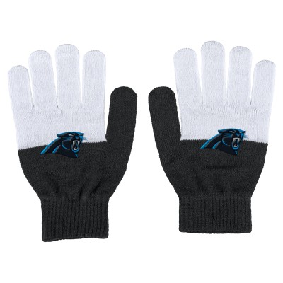 WoCarolina Panthers WEAR by Erin Andrews Color-Block Gloves