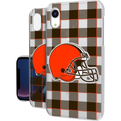 Чехол на iPhone Cleveland Browns iPhone with Plaid Design - оригинальные аксессуары NFL Кливлэнд Браунс