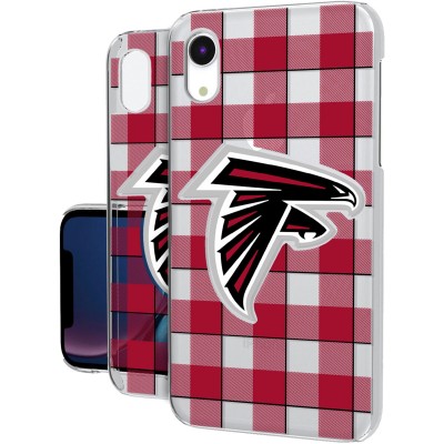 Чехол на iPhone Atlanta Falcons iPhone with Plaid Design - оригинальные аксессуары NFL Атланта Фэлконс