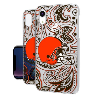 Чехол на iPhone Cleveland Browns iPhone Clear Paisley Design - оригинальные аксессуары NFL Кливлэнд Браунс
