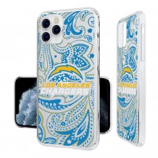 Чехол на iPhone Los Angeles Chargers iPhone Clear Paisley Design