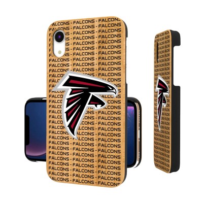 Чехол на iPhone Atlanta Falcons iPhone Bamboo Text Backdrop Design - оригинальные аксессуары NFL Атланта Фэлконс