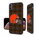 Чехол на iPhone Cleveland Browns iPhone Plaid Design Bump Case - оригинальные аксессуары NFL Кливлэнд Браунс